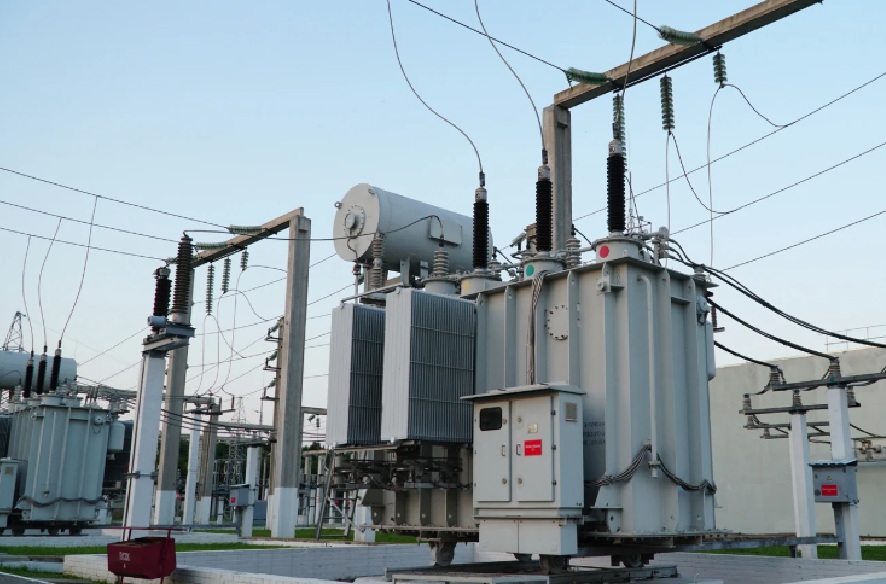 Outdoor electrical substation transformer